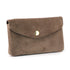 Vue 3 du Grand portefeuille cuir suède compatible passeport Taupe en Cuir couleur TAUPE - Detail.