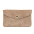 Vue 4 du Grand portefeuille cuir suède compatible passeport Taupe en Cuir couleur TAUPE - Detail.
