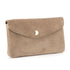Vue 5 du Grand portefeuille cuir suède compatible passeport Taupe en Cuir couleur TAUPE - Detail.