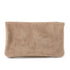 Vue 6 du Grand portefeuille cuir suède compatible passeport Taupe en Cuir couleur TAUPE - Detail.