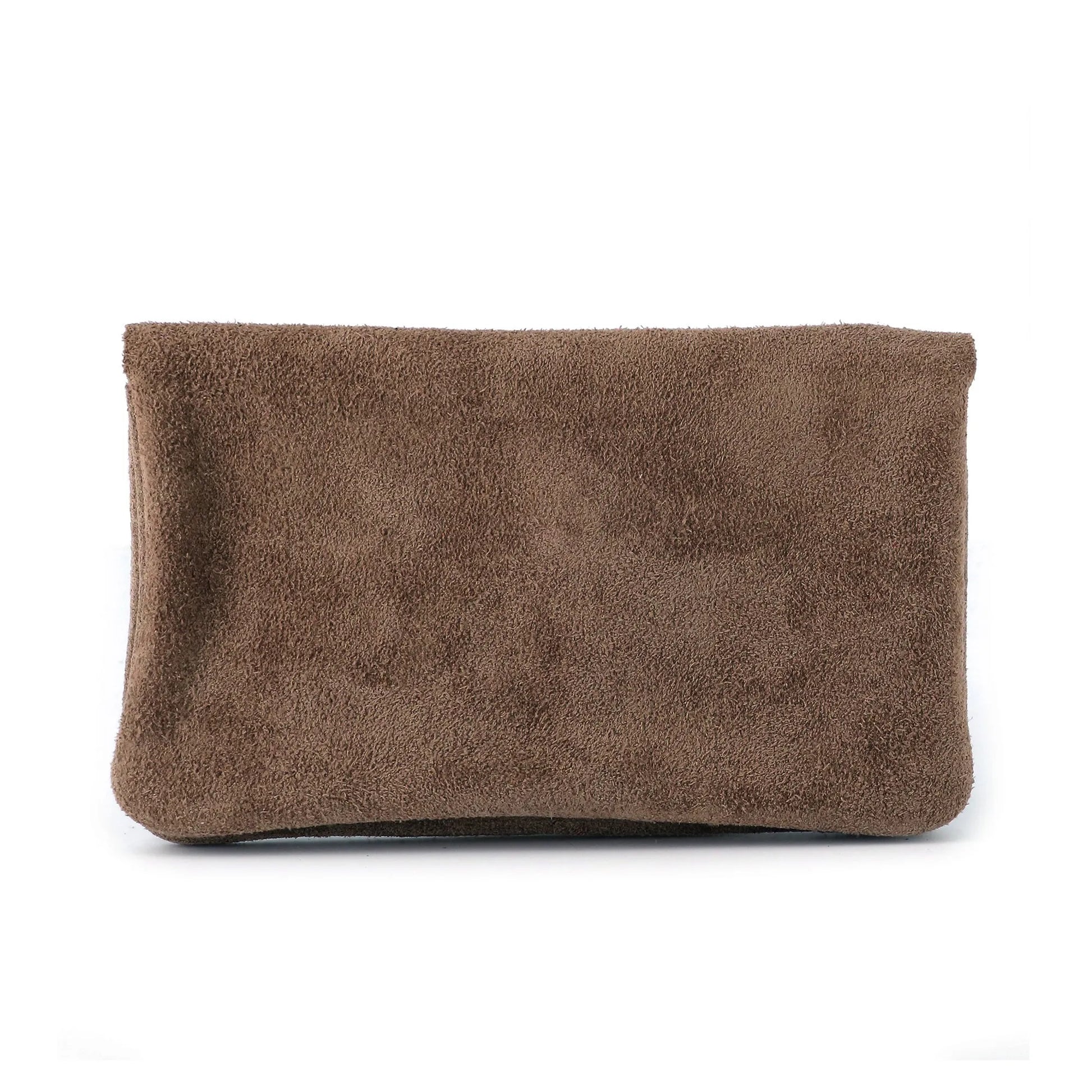 Vue 7 du Grand portefeuille cuir suède compatible passeport Taupe en Cuir couleur TAUPE - Detail.