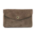 Vue principale du Grand portefeuille cuir suède compatible passeport Taupe en Cuir couleur TAUPE.