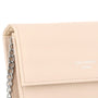 Gallantry pochette bandoulière chaîne saffiano rabat magnétique Beige