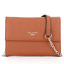 Gallantry pochette bandoulière chaîne saffiano rabat magnétique Camel