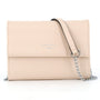 Gallantry pochette bandoulière chaîne saffiano rabat magnétique Beige