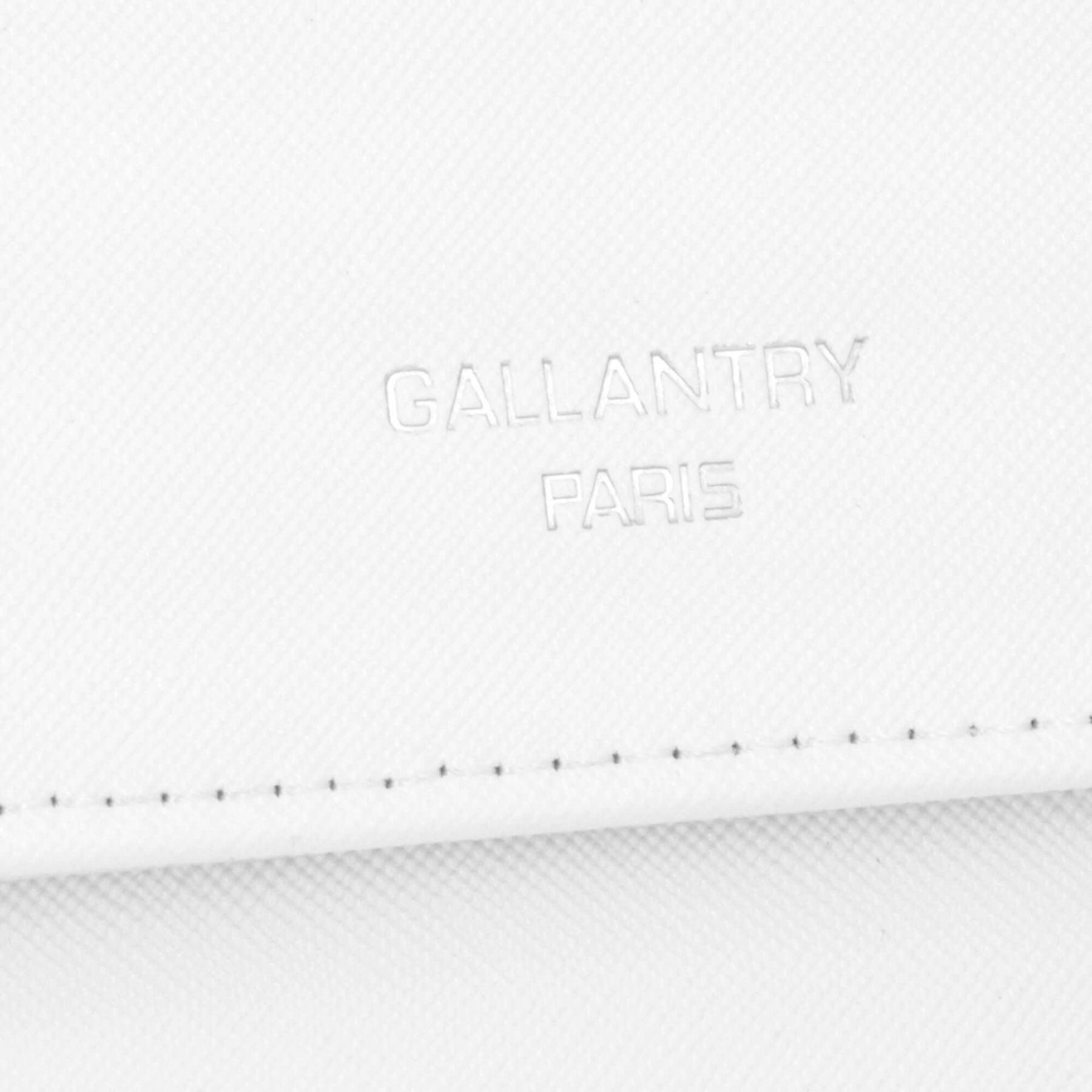 Gallantry pochette bandoulière chaîne saffiano rabat magnétique Blanc