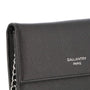 Gallantry pochette bandoulière chaîne saffiano rabat magnétique Noir