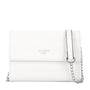 Gallantry pochette bandoulière chaîne saffiano rabat magnétique Blanc