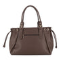 Vue 5 du Grand Sac à Main Bowling Similcuir Chocolat en Simili cuir couleur CHOCOLAT - Detail.