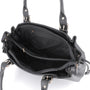 Vue 4 du Grand Sac à Main Bowling Similcuir Noir en Simili cuir couleur NOIR - Detail.