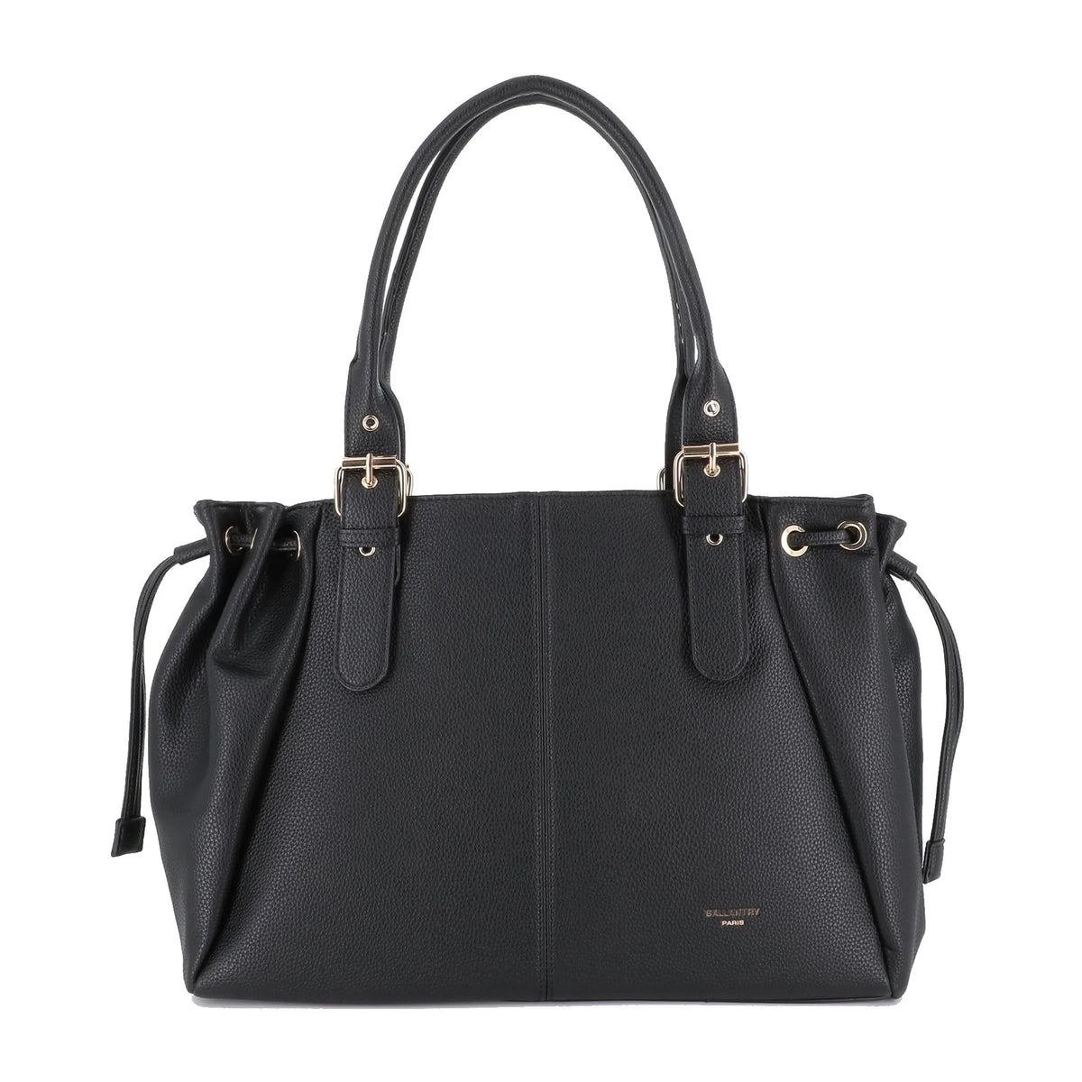 Vue principale du Grand Sac à Main Bowling Similcuir Noir en Simili cuir couleur NOIR.
