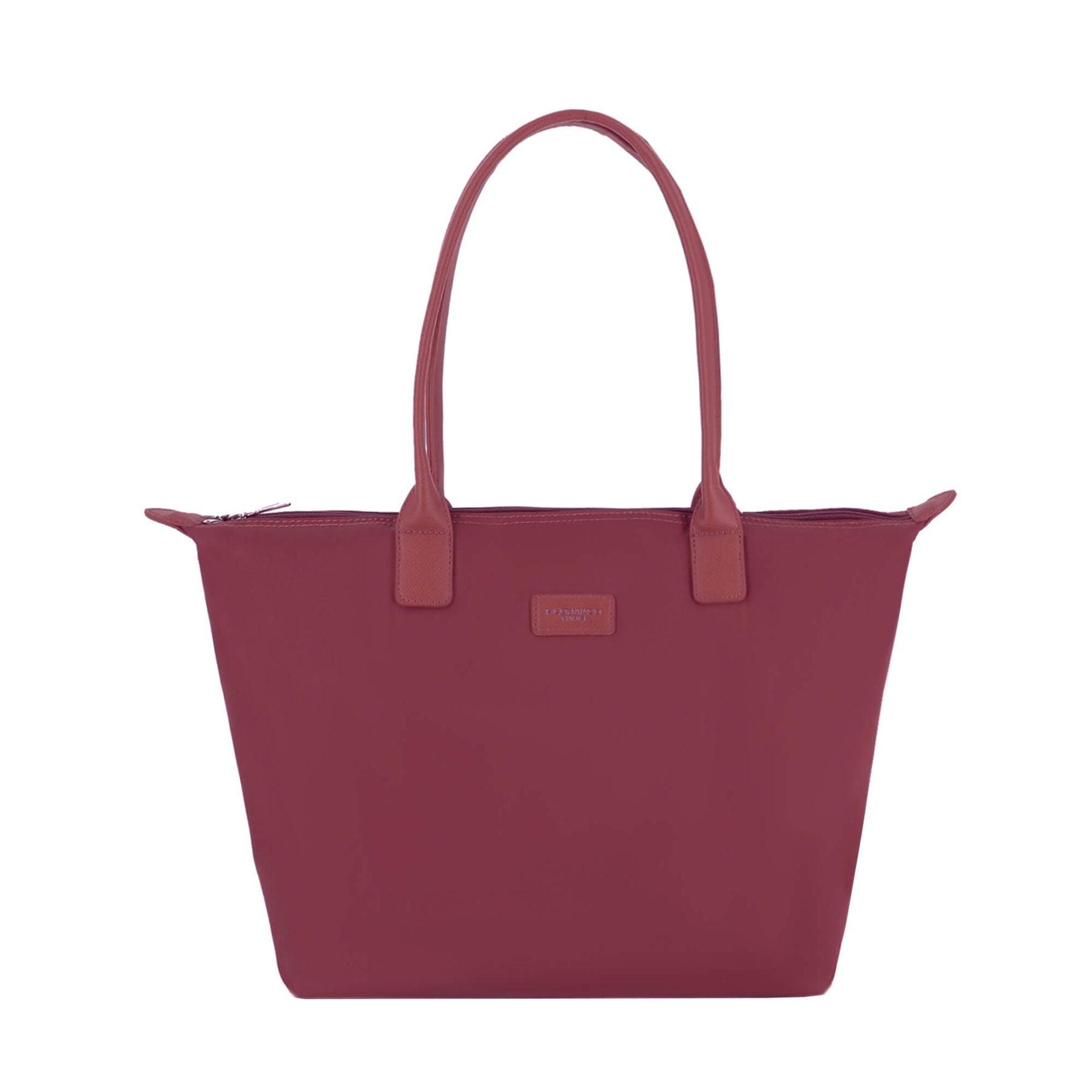 Flora & co Grand Sac à Main Cabas Femme en Nylon Imperméable Rouge Fonce