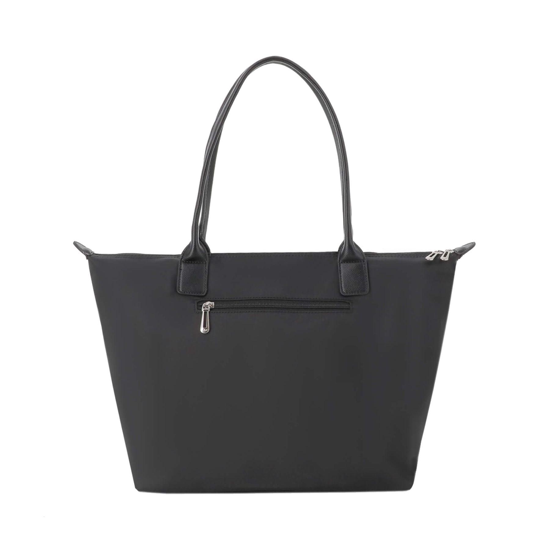 Flora & co Grand Sac à Main Cabas Femme en Nylon Imperméable Noir