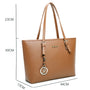 Vue 2 du Grand sac cabas femme pour les cours camel en Synthétique couleur CAMEL - Détail.