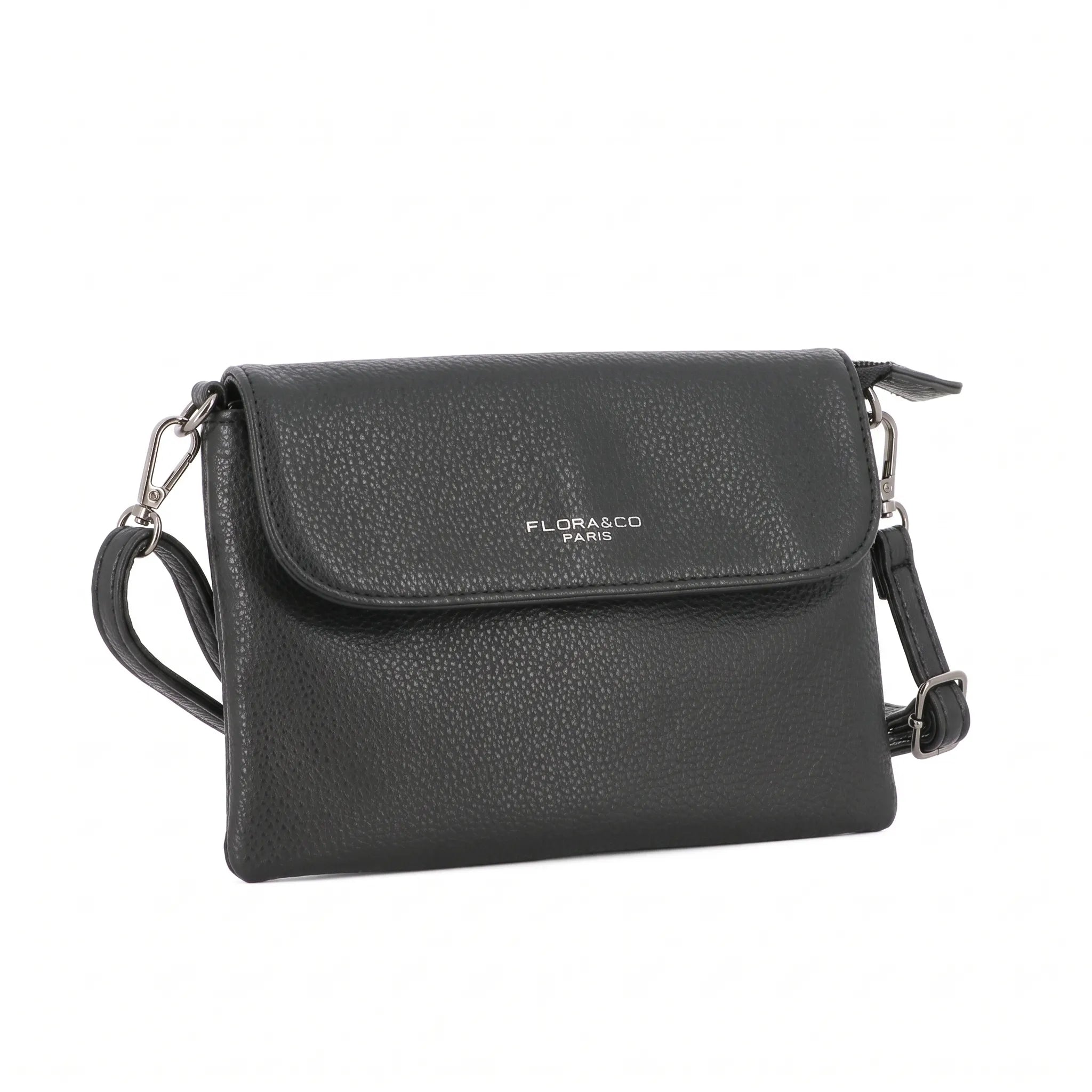 Vue 2 du Mini sac bandoulière femme souple Noir en Synthétique couleur NOIR - Detail.