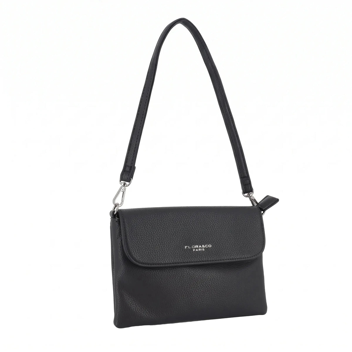 Vue 6 du Mini sac bandoulière femme souple Noir en Synthétique couleur NOIR - Detail.