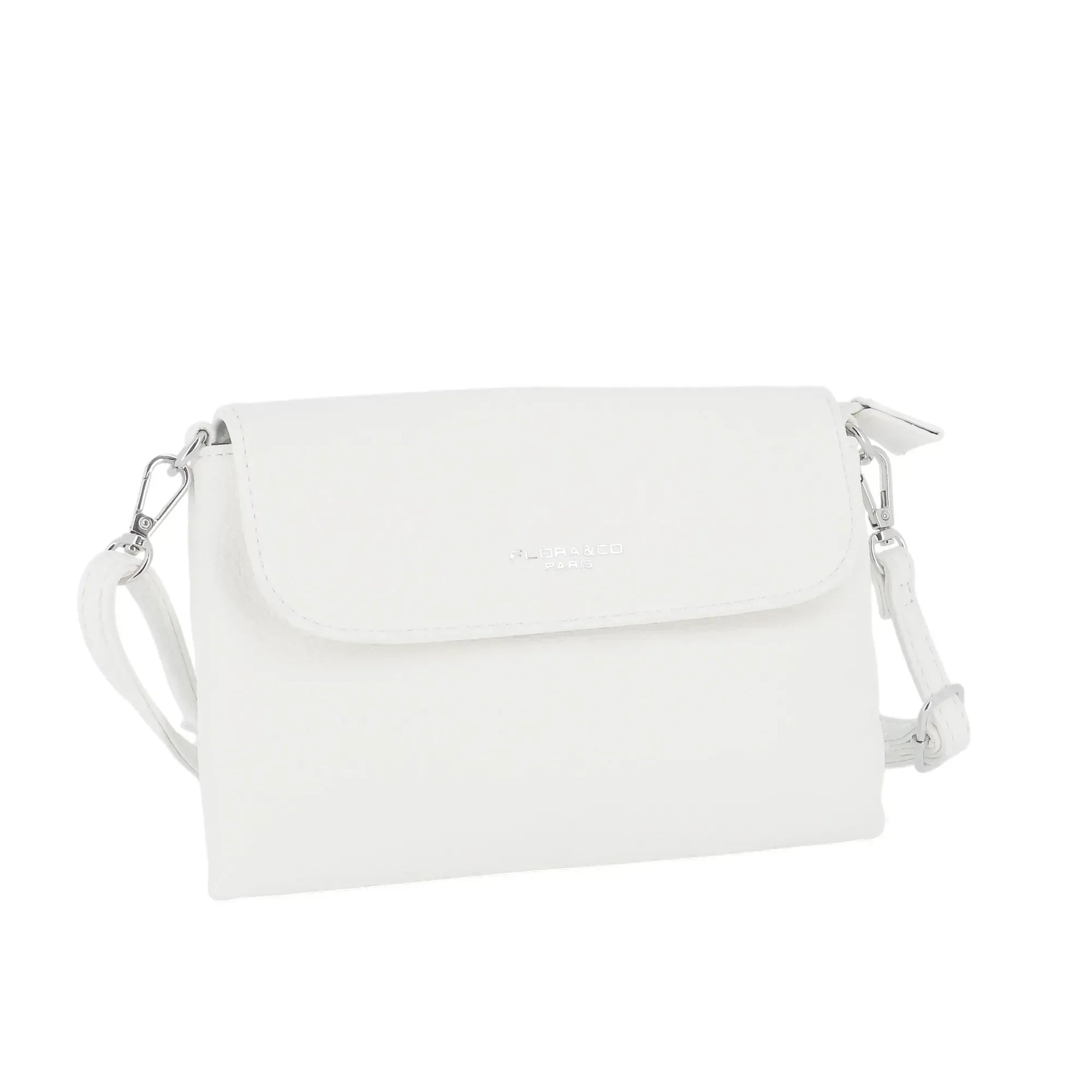 Vue 2 du Mini Sac Bandoulière Souple Blanc en Synthétique couleur BLANC - Détail.