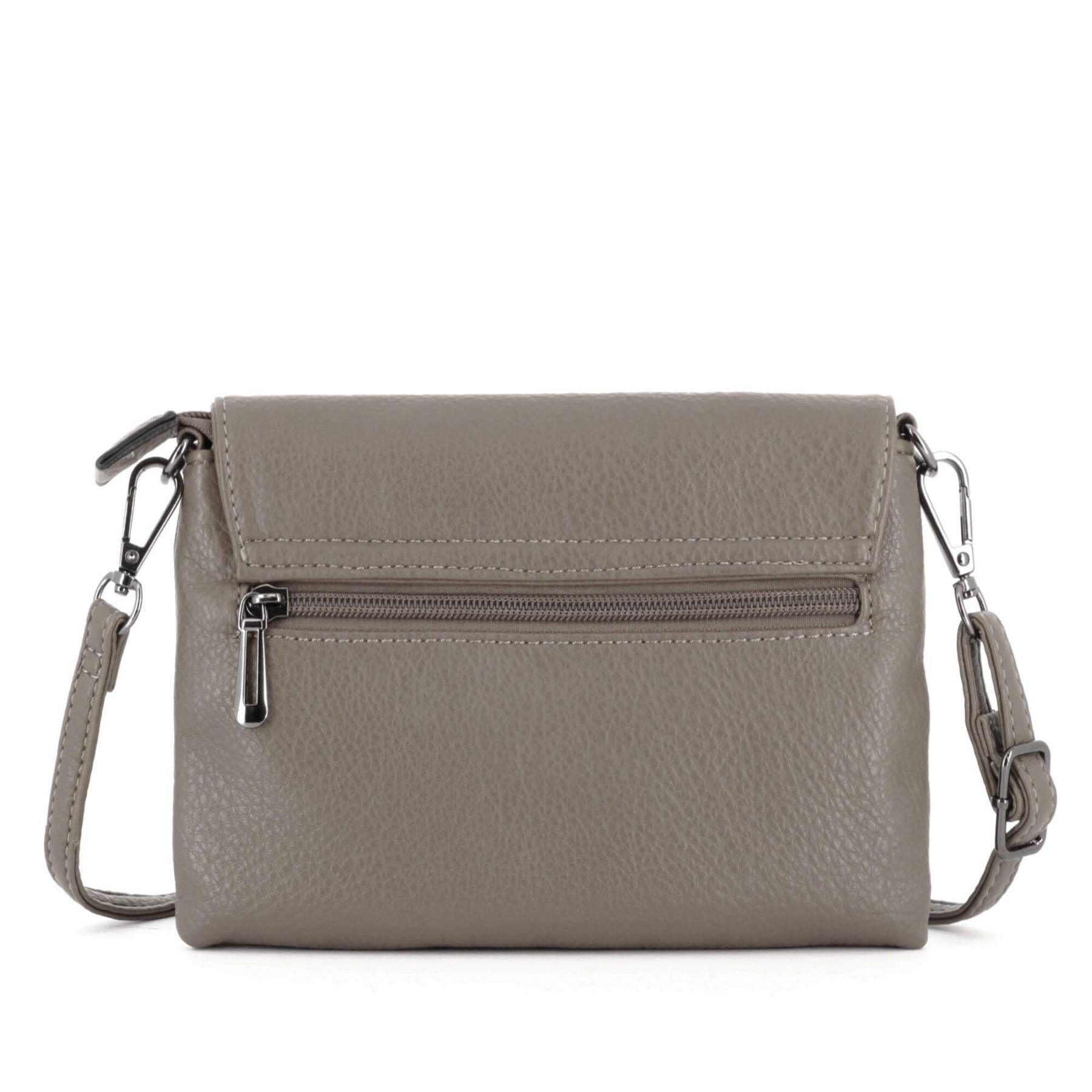 Flora & co Mini Sacoche Bandoulière Femme Souple Fête Mariage Taupe Foncé