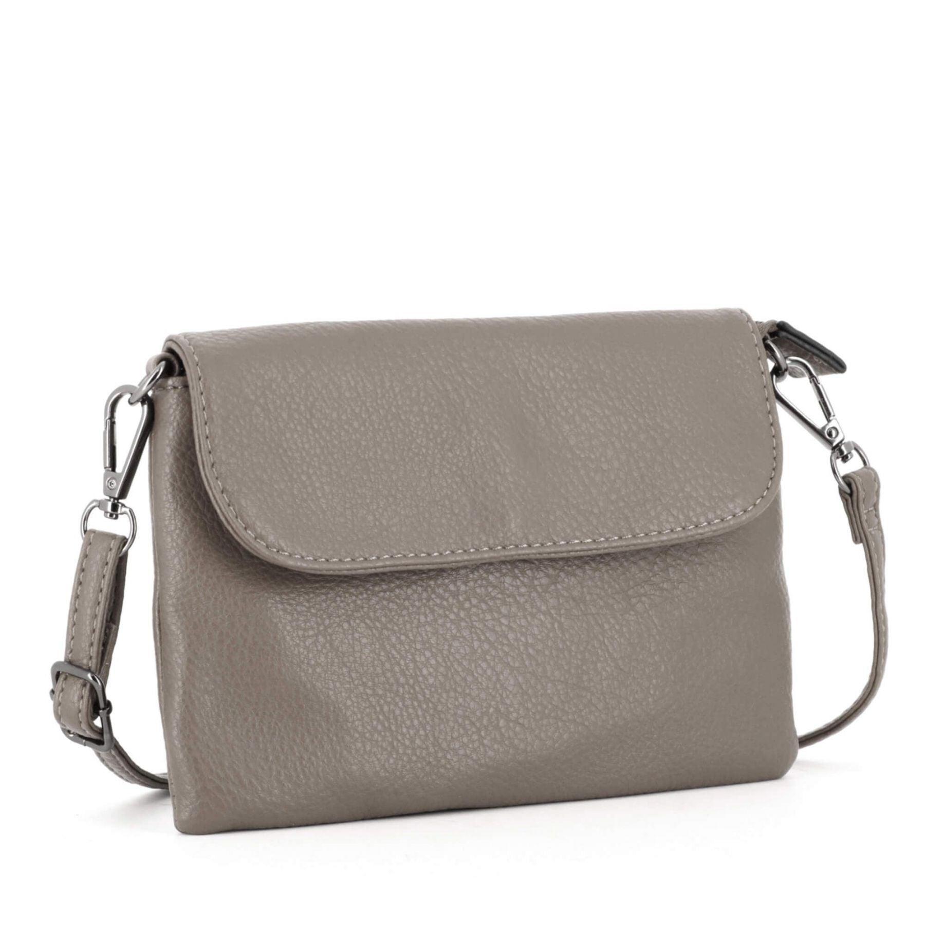 Flora & co Mini Sacoche Bandoulière Femme Souple Fête Mariage Taupe Foncé