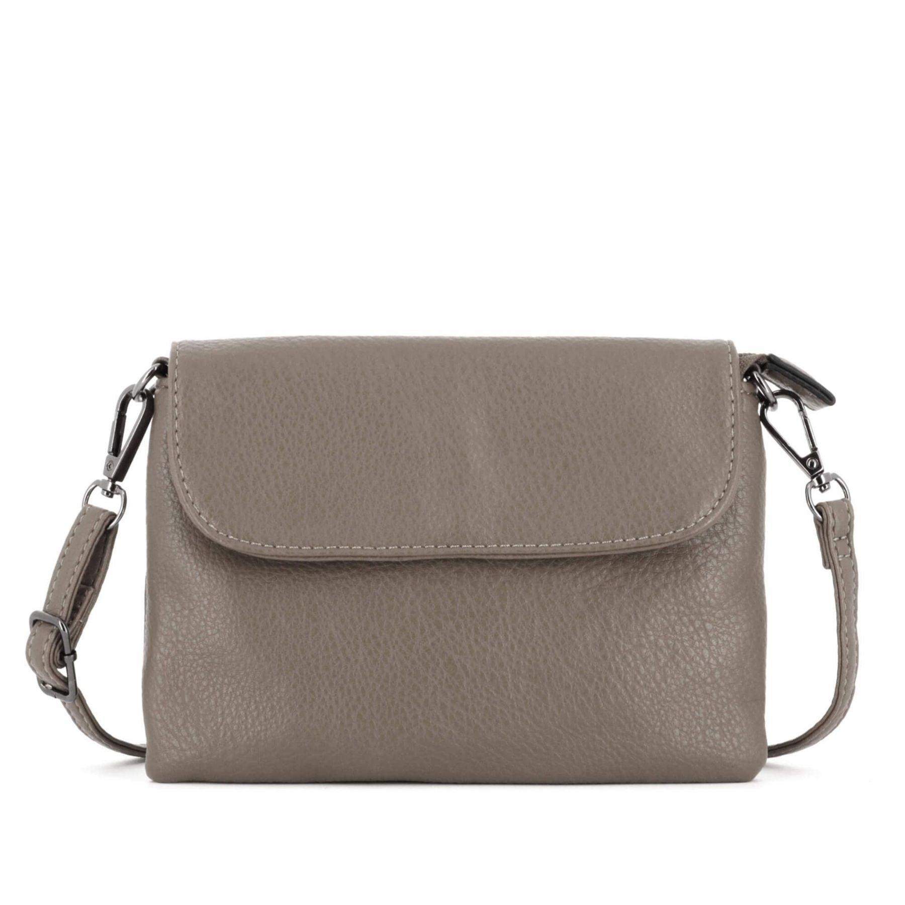 Flora & co Mini Sacoche Bandoulière Femme Souple Fête Mariage Taupe Foncé