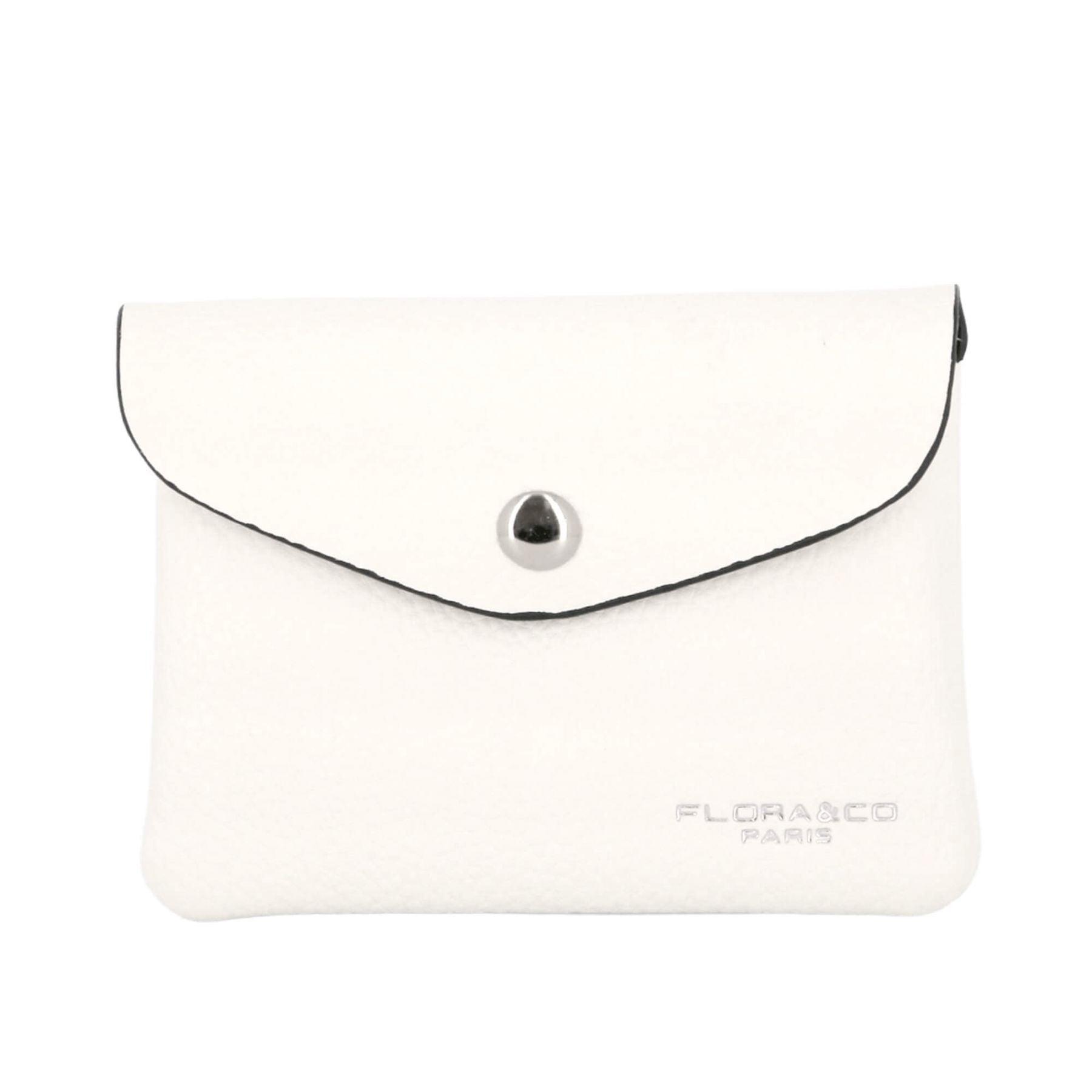 Flora & co Porte-monnaie cartes souple magnétique Blanc