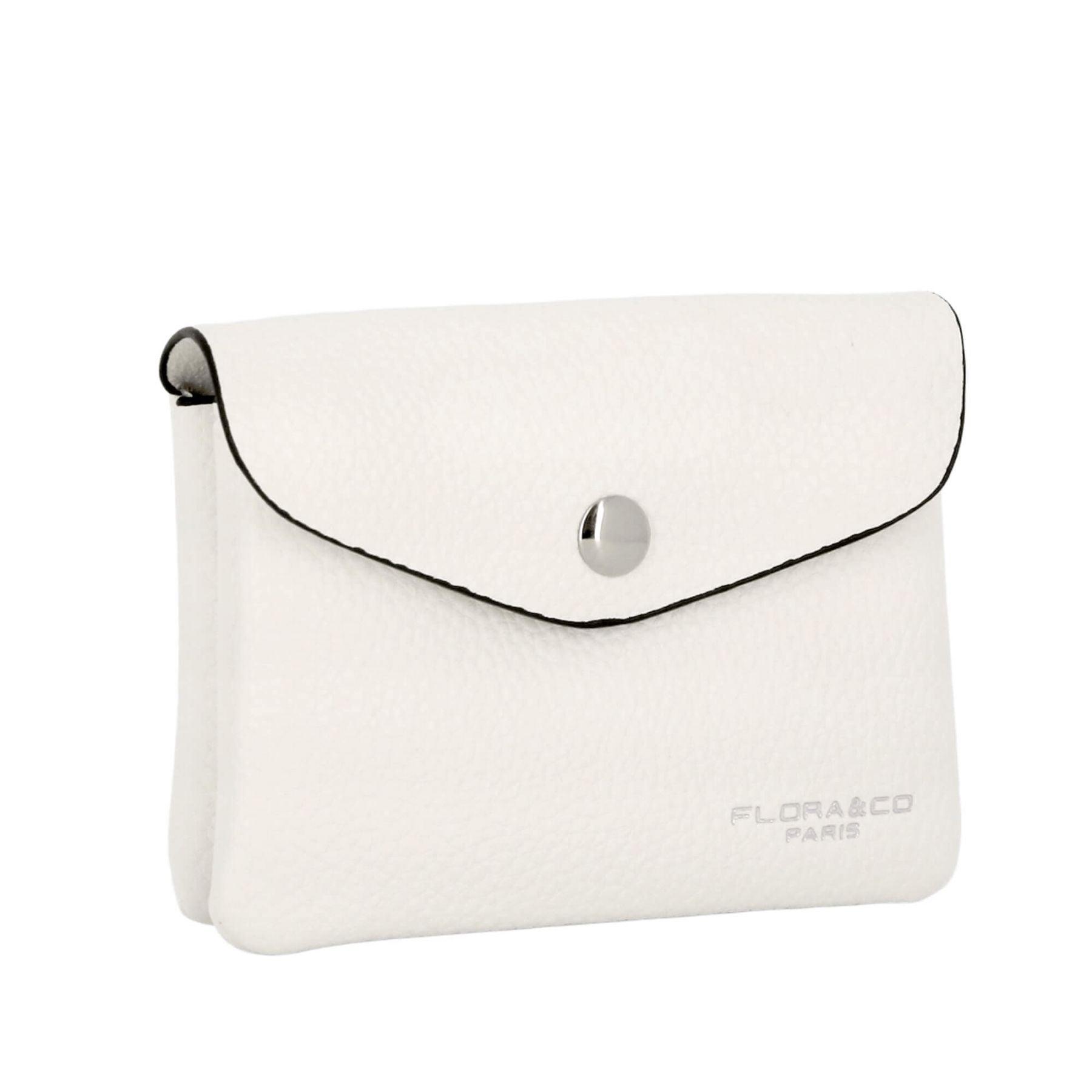 Flora & co Porte-monnaie cartes souple magnétique Blanc