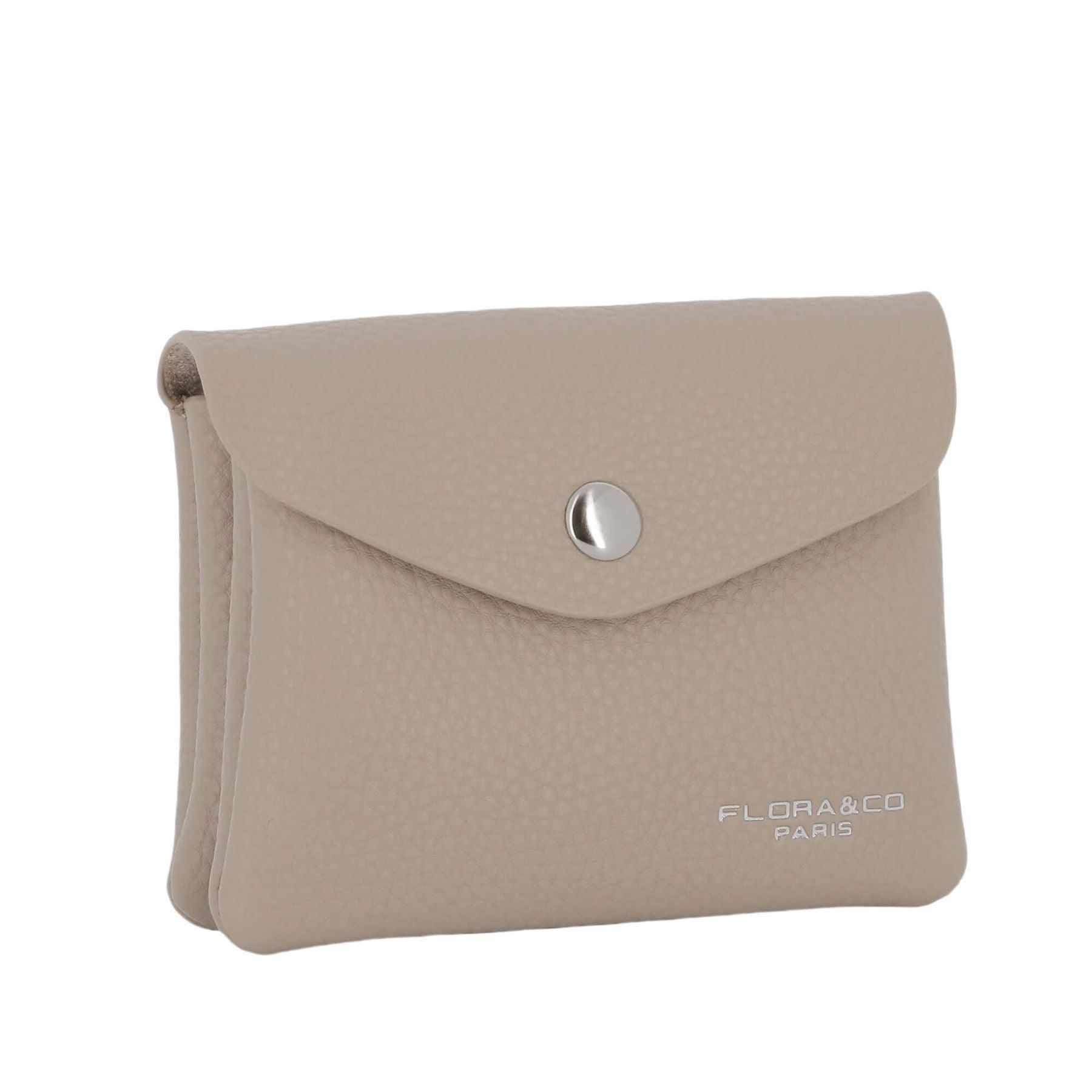 Flora & co Porte-monnaie cartes souple magnétique Camel