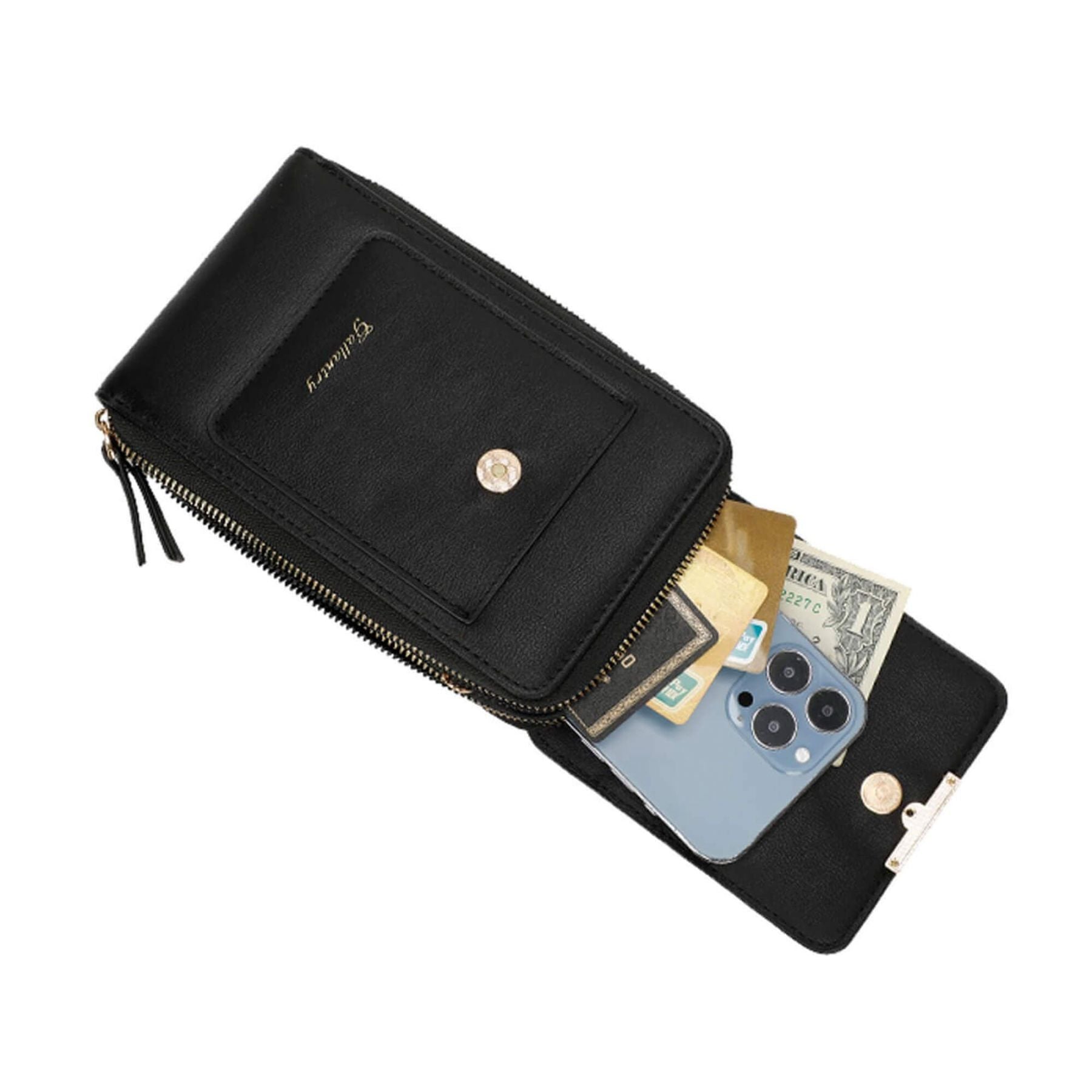 Gallantry Pochette bandoulière smartphone multifonction Noir