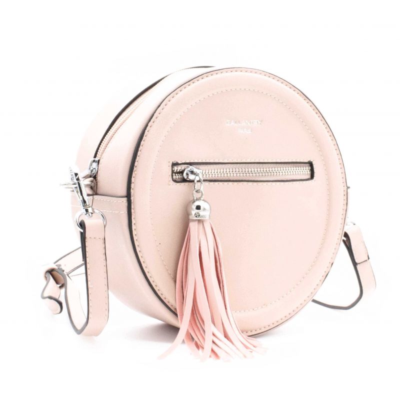 Gallantry - Sac bandoulière femme franges rond rose