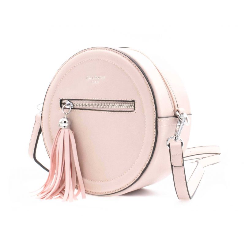 Gallantry - Sac bandoulière femme franges rond rose