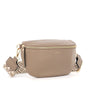 Flora & co Petit sac banane brodée similicuir grainé Taupe