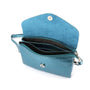 Flora & co Petit sac bandoulière similicuir irisé 2 compartiments Bleu Canard