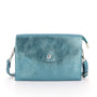 Flora & co Petit sac bandoulière similicuir irisé 2 compartiments Bleu Canard