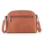 Flora & co Petit sac bandoulière arrondi multi-poches femme Camel