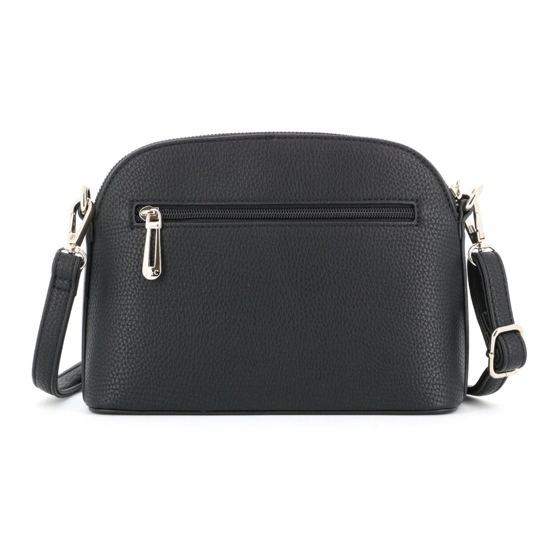 Flora & co Petit sac bandoulière arrondi multi-poches femme Noir