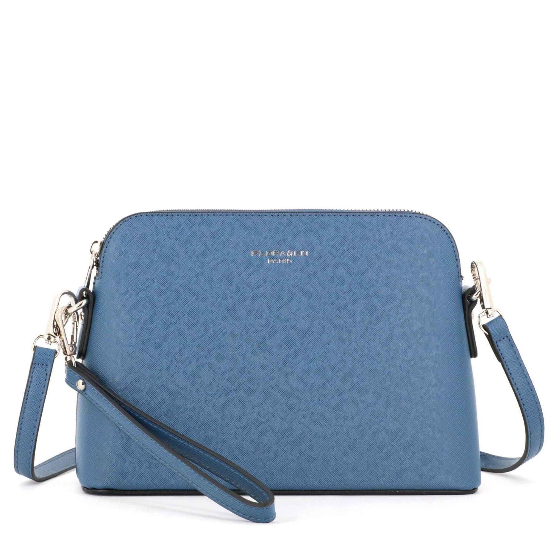 Flora & co Petit Sac bandoulière similicuir dragonne Bleu Jean