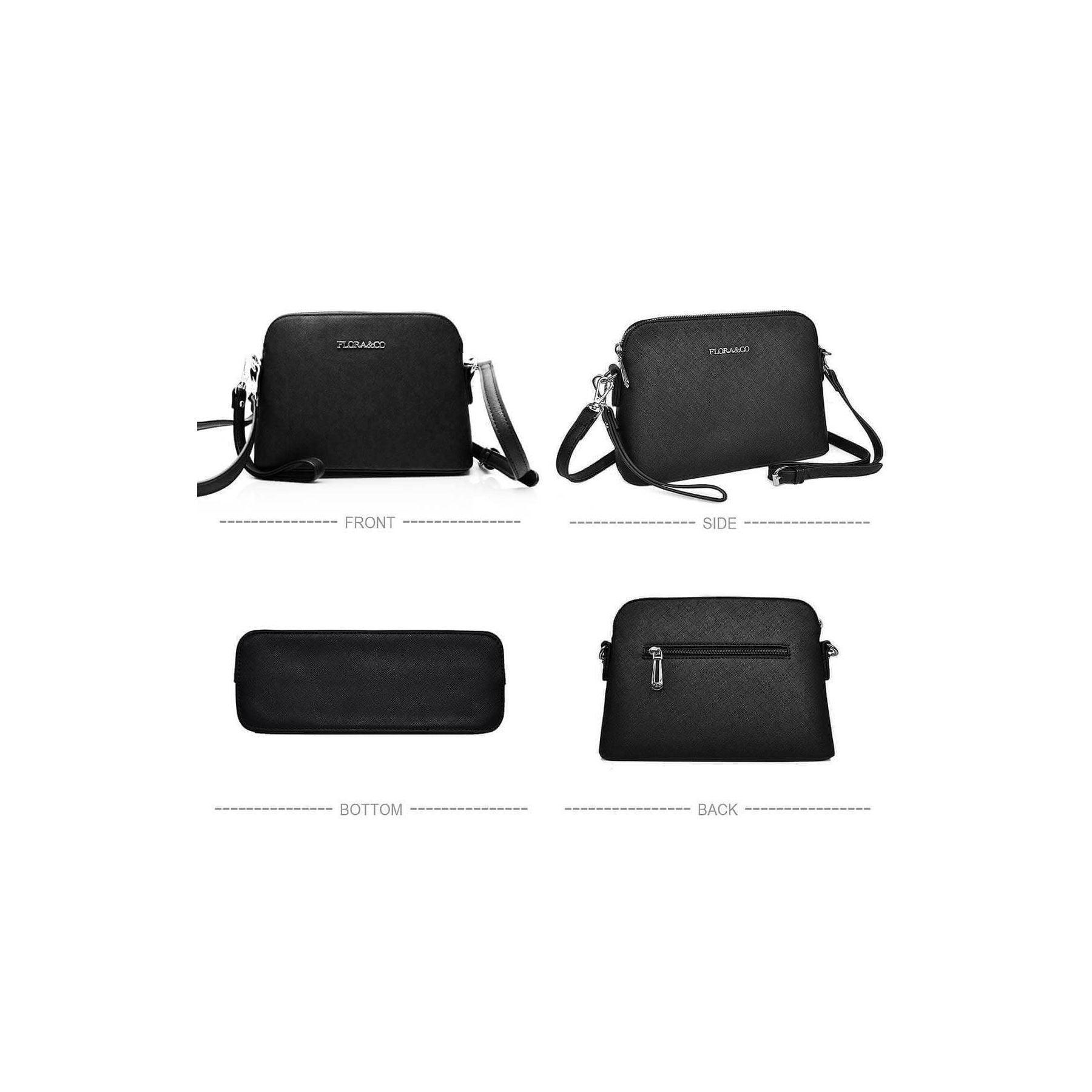 Flora & co Petit Sac bandoulière similicuir dragonne Noir