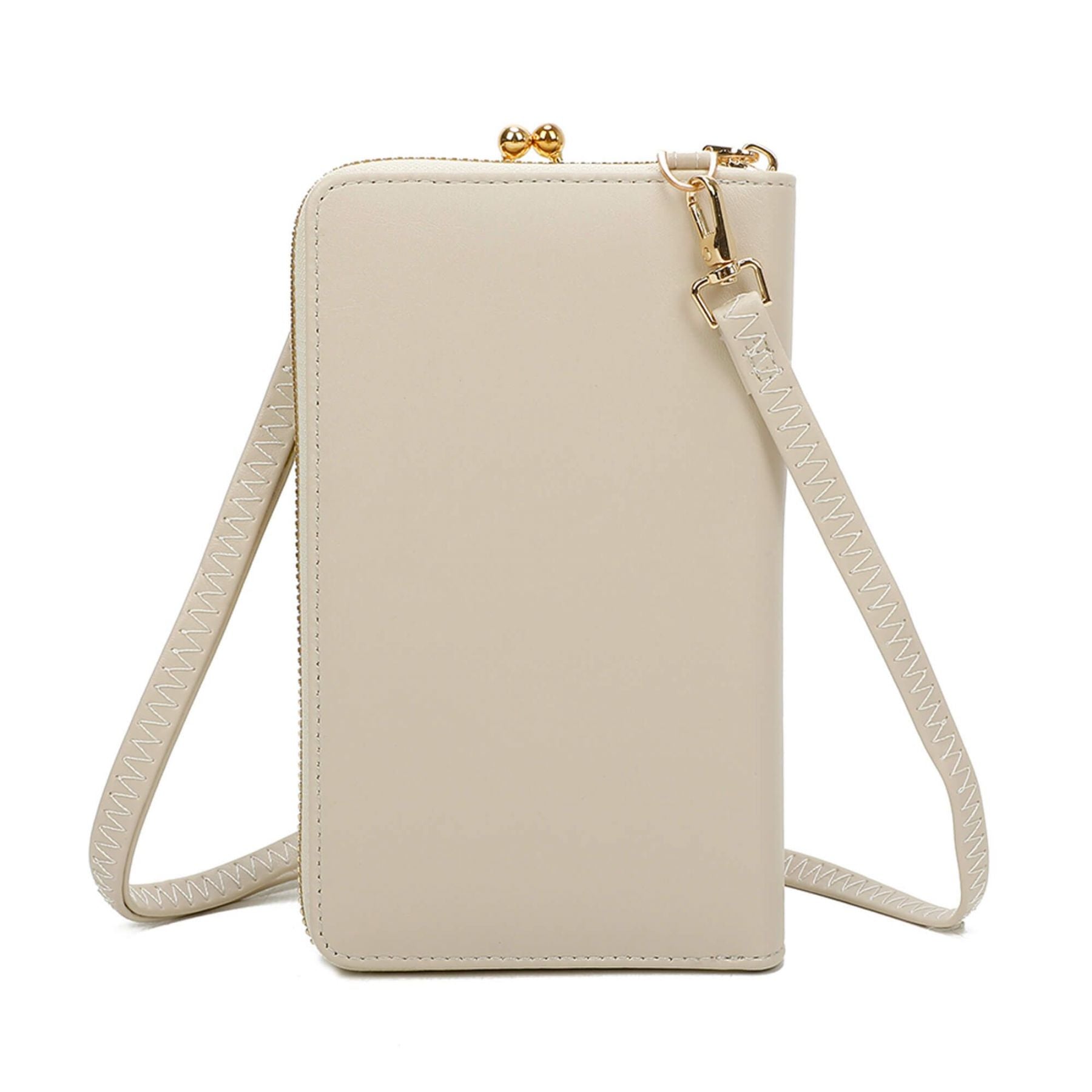 Gallantry Pochette téléphone bandoulière tout-en-un Beige