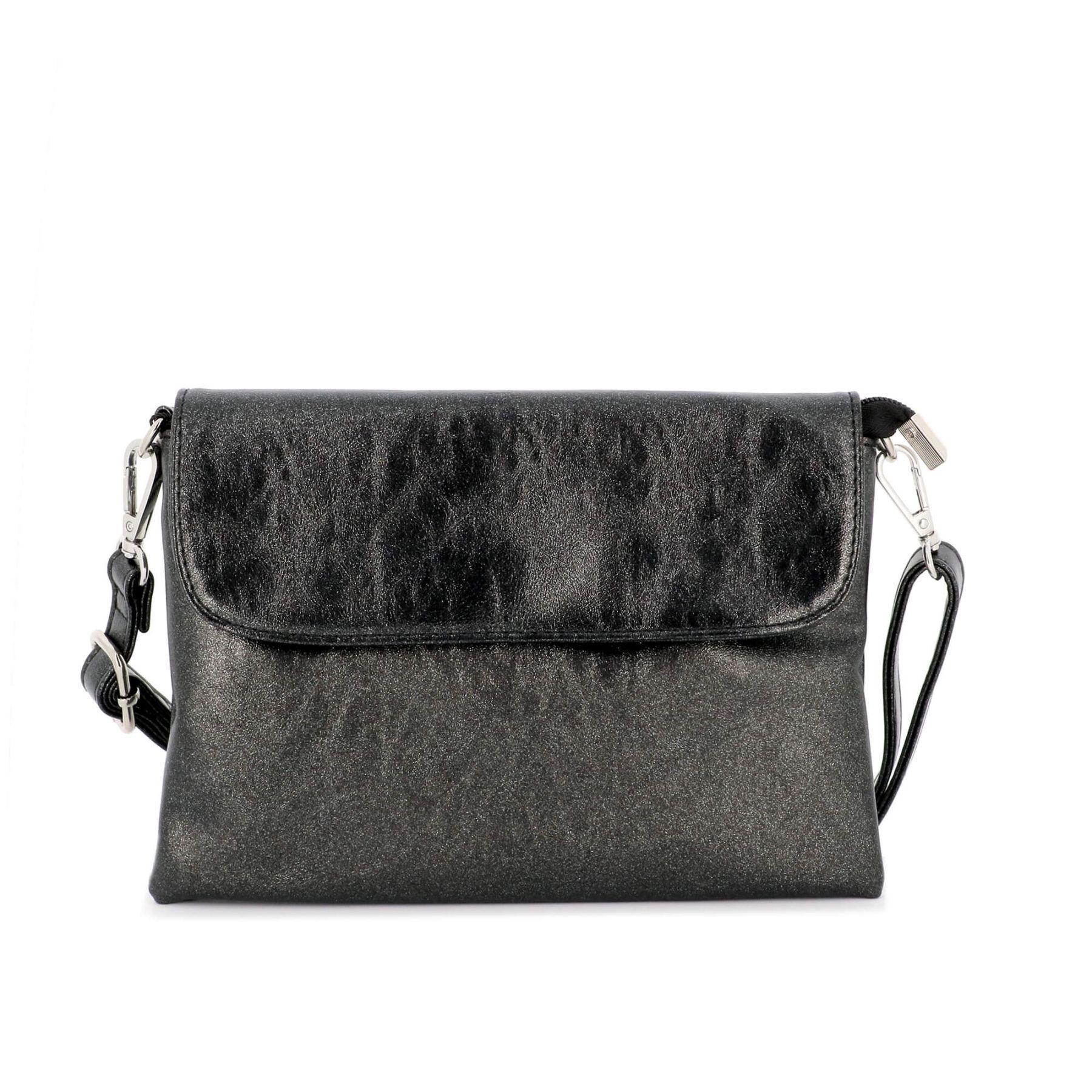 Flora & co Petit sac bandoulière pochette lanière irisé Noir