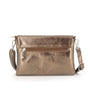 Flora & co Petit sac bandoulière pochette lanière irisé Taupe Métal