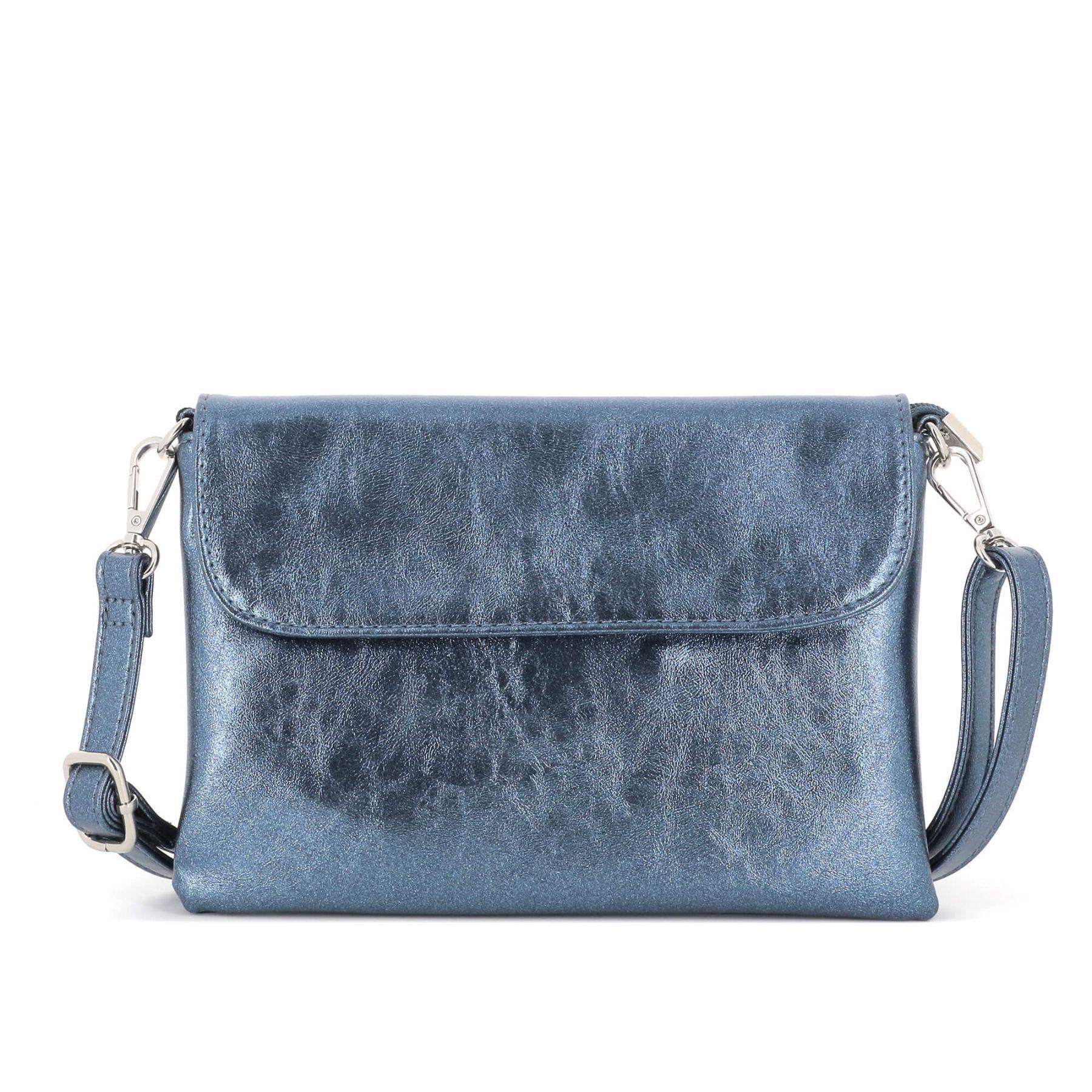 Flora & co Petit sac bandoulière pochette lanière irisé Bleu