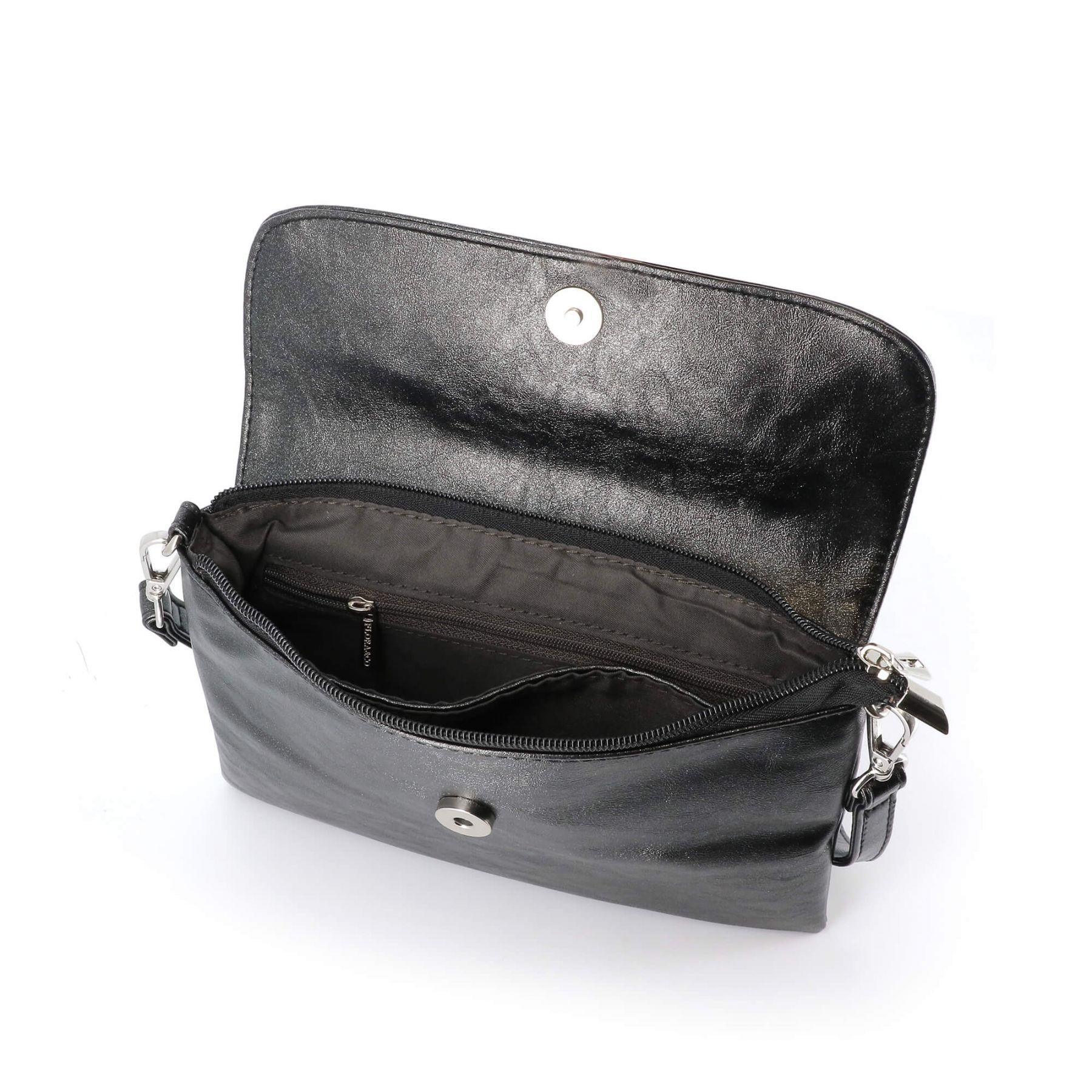 Flora & co Petit sac bandoulière pochette lanière irisé Noir