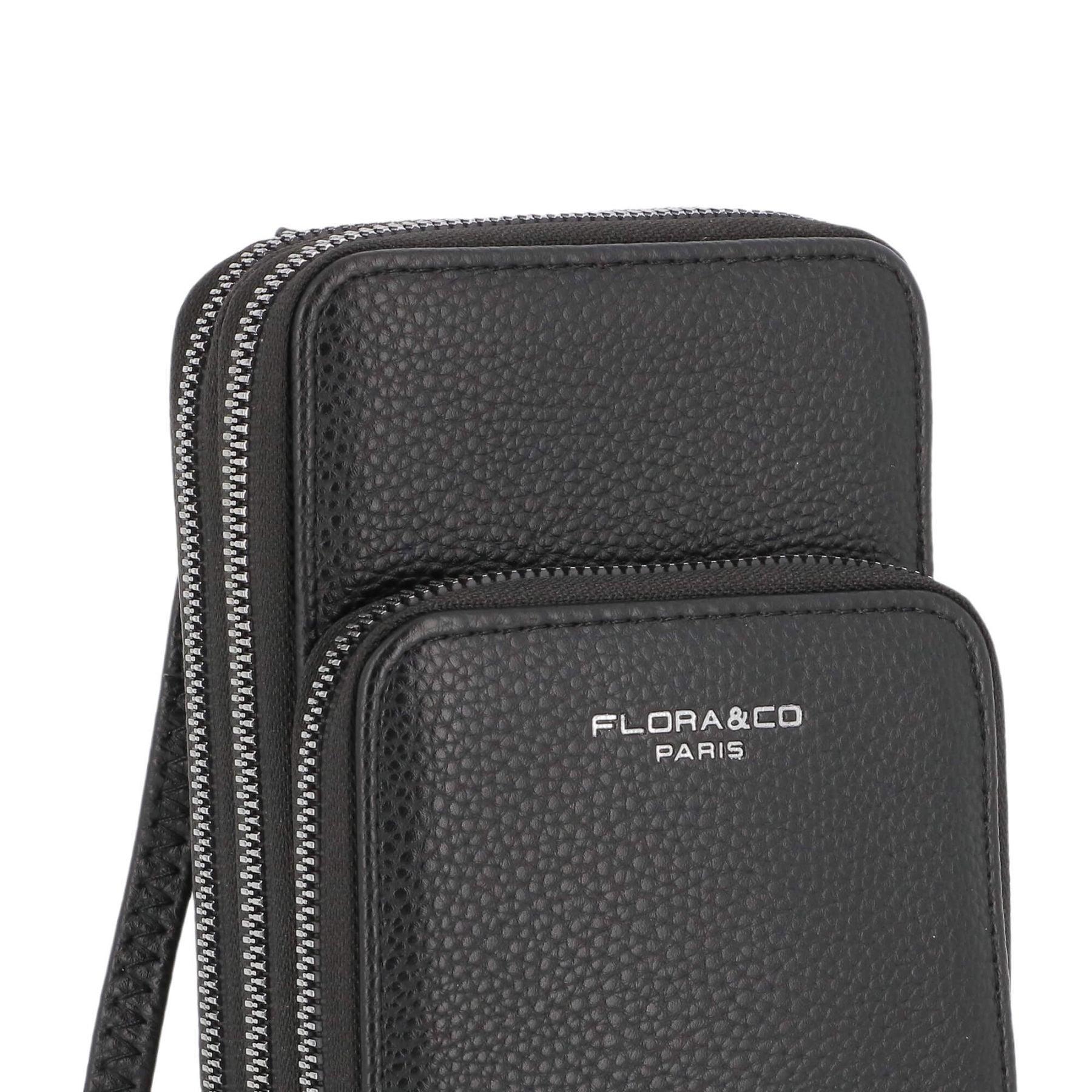 Flora & co Petit sac bandoulière téléphone 6.7 pouces pour femme Noir