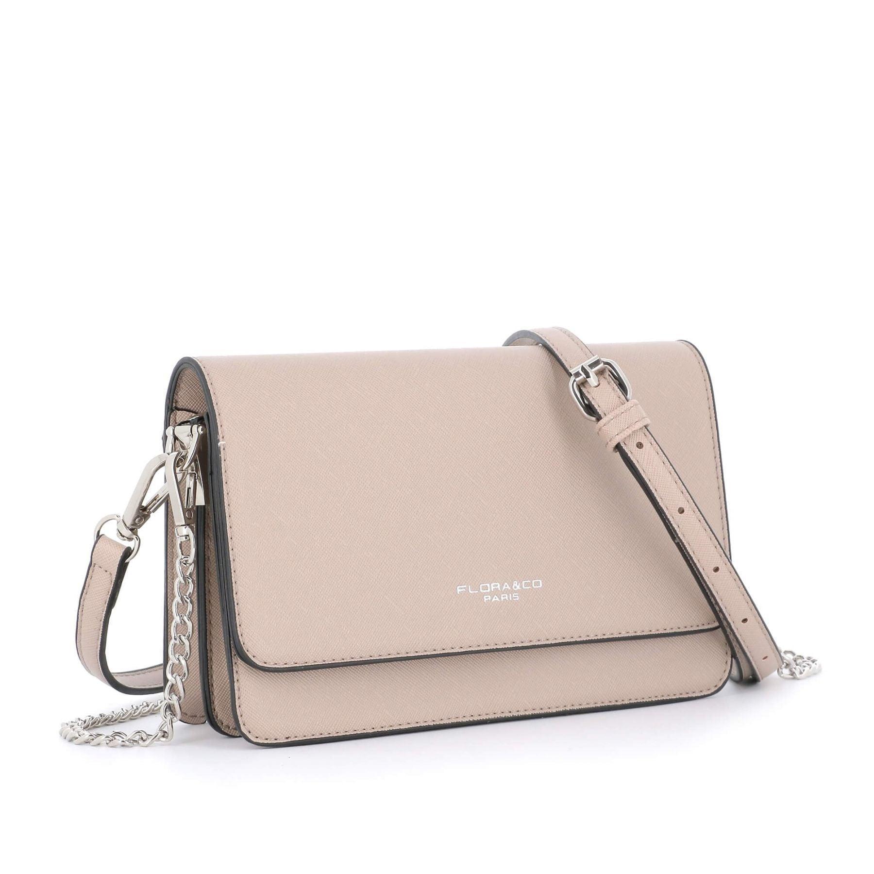 Flora & co petit sac bandoulière chaîne femme Beige Taupe