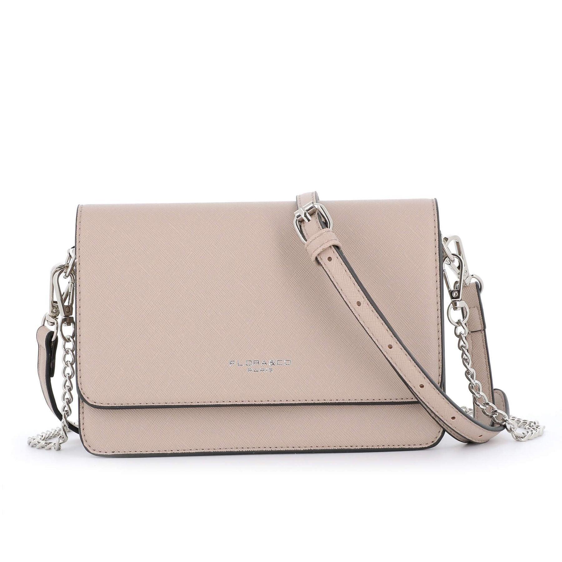 Flora & co petit sac bandoulière chaîne femme Beige Taupe