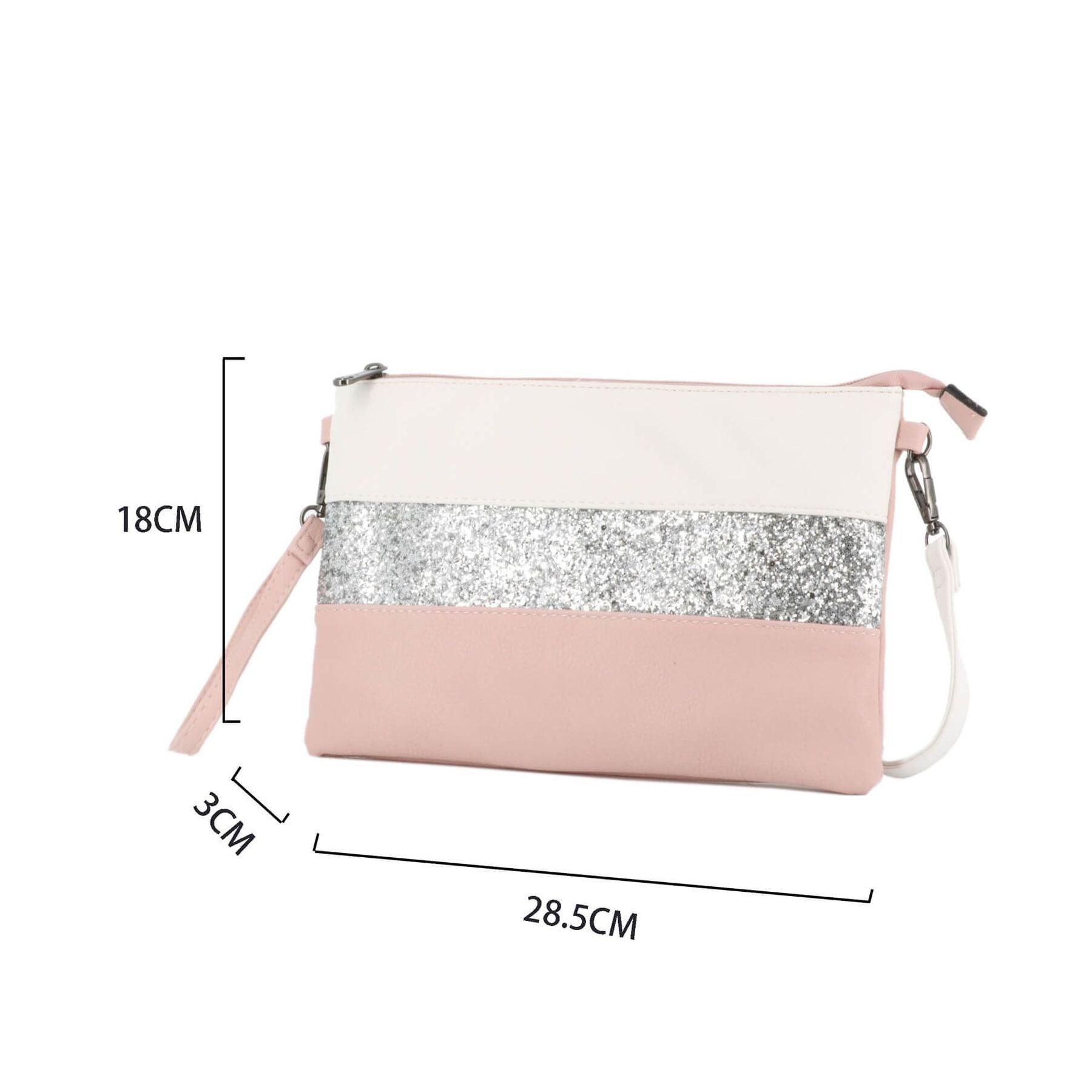 Gallantry Sac pochette bandoulière paillette Rose