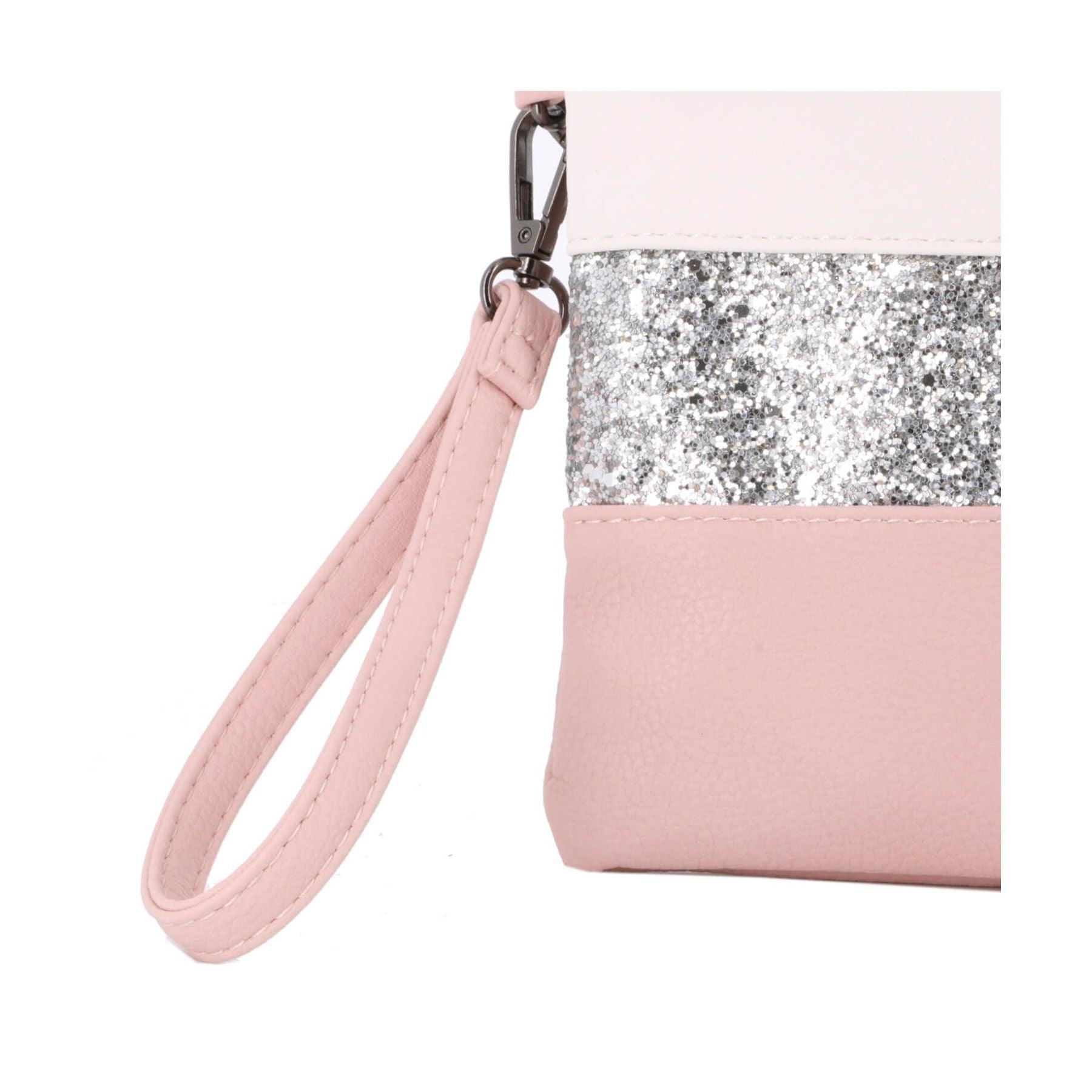 Gallantry Sac pochette bandoulière paillette Rose