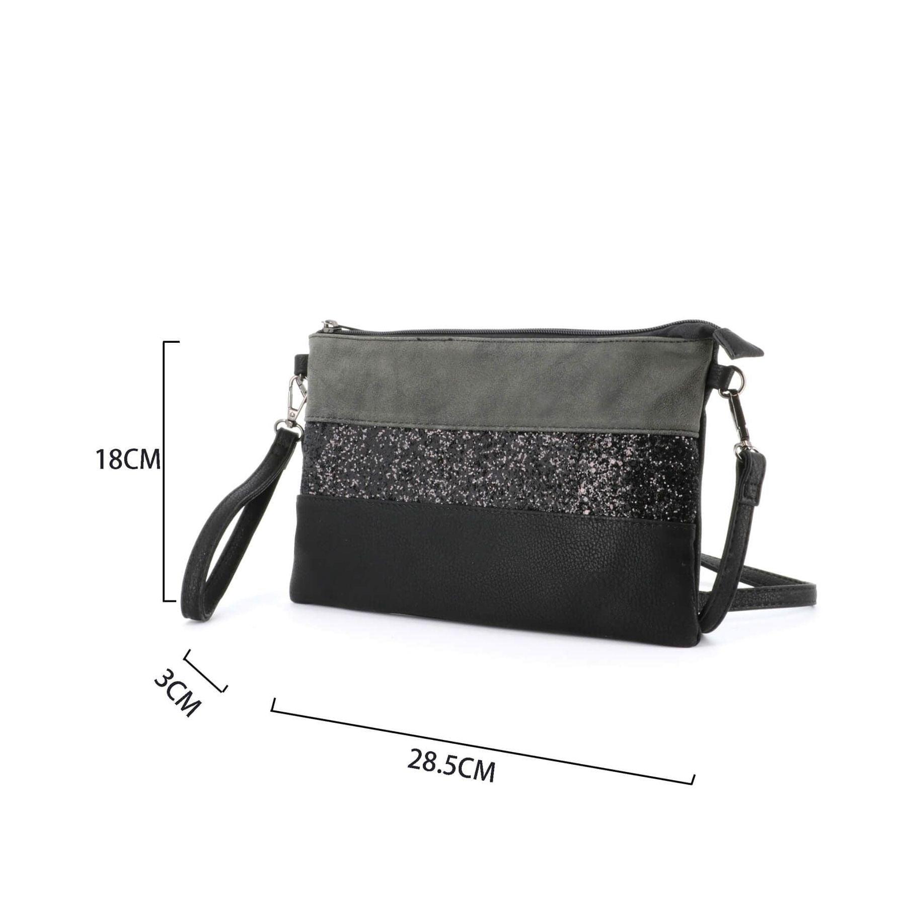 Gallantry Sac pochette bandoulière paillette Noir