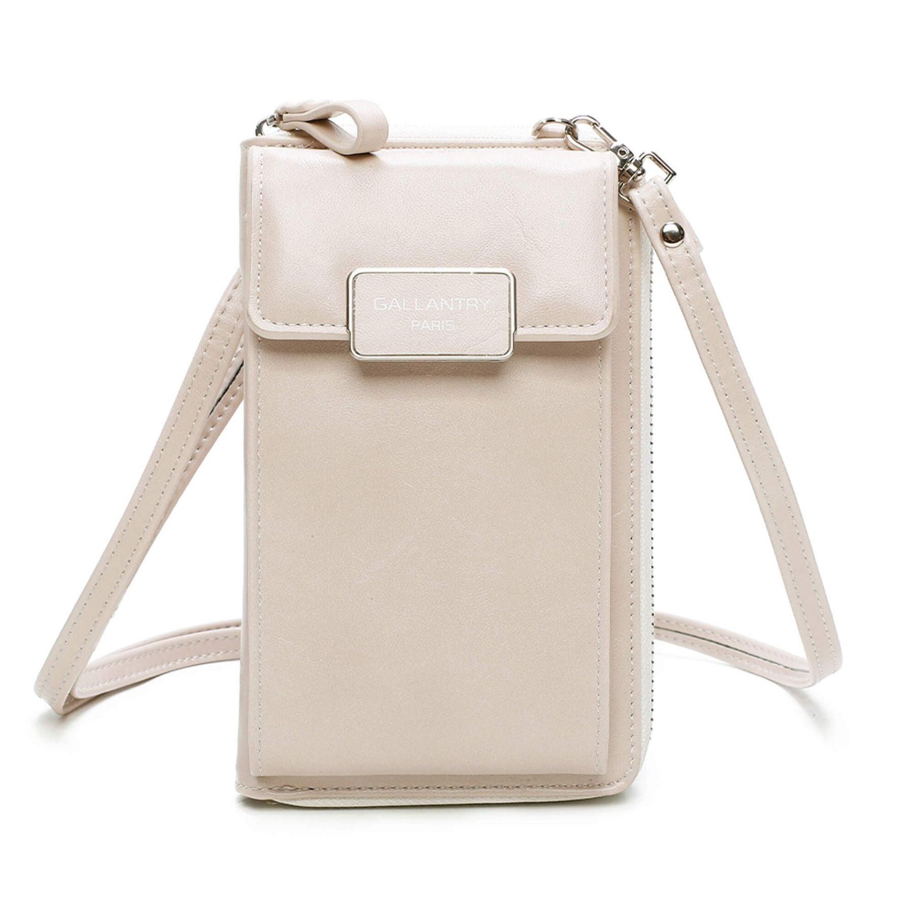 Gallantry Pochette téléphone plate tout-en-un femme Beige