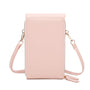 Vue 4 du Pochette bandoulière femme smartphone rose en Synthétique couleur ROSE - Détail.